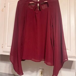 Chic Nation Burgundy Blouse